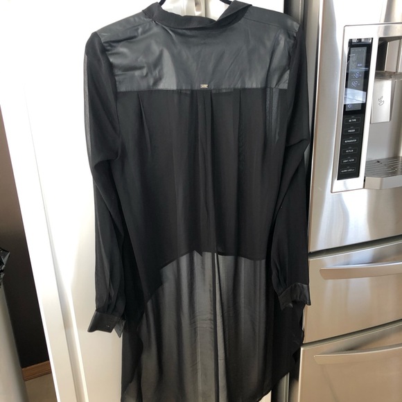 SheerTop, pleather accents - Picture 3 of 5